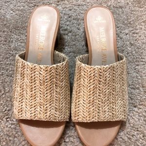 Beige Slip on heels